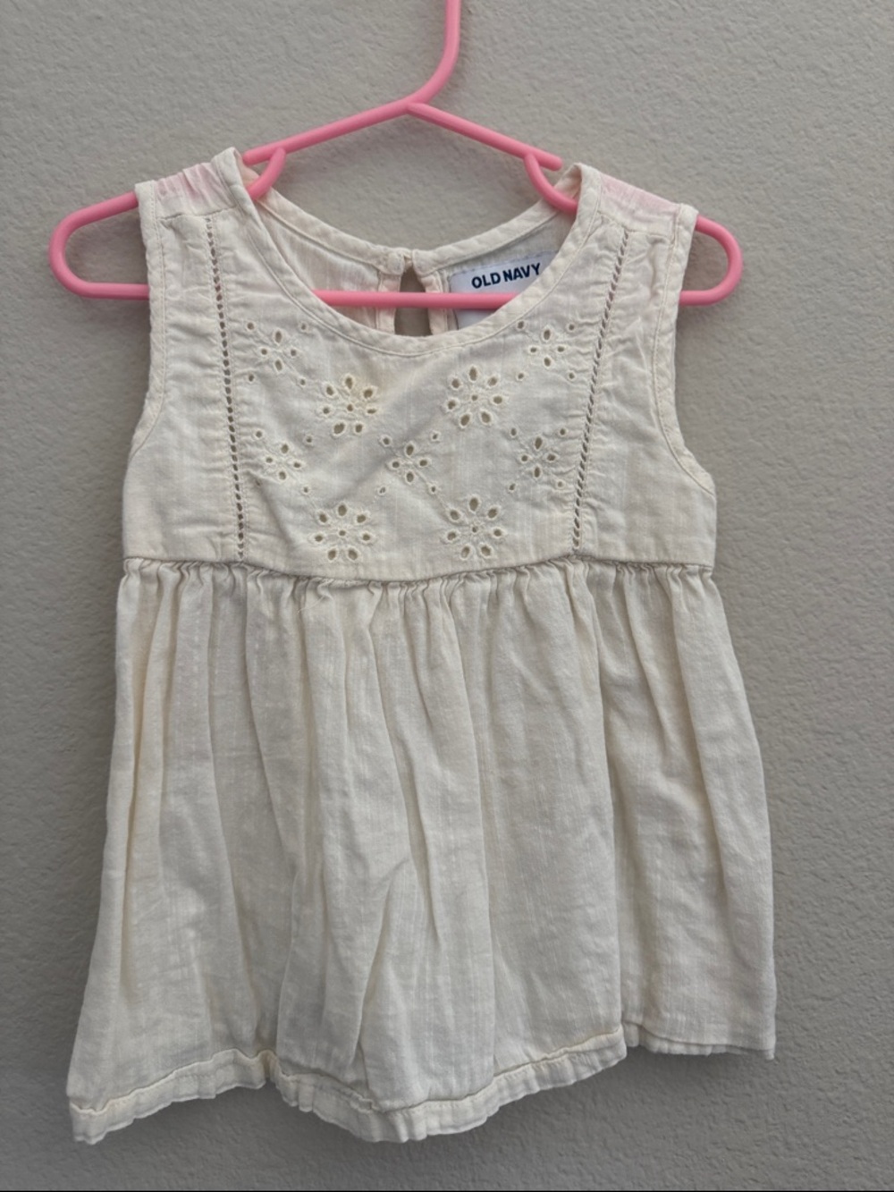 Old Navy Cream Eyelet blouse